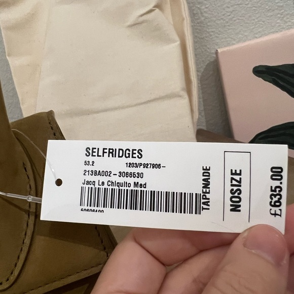 Jacquemus leather top-handle bag Le Chiquito Medium Tapenade NWT - Picture 9 of 11